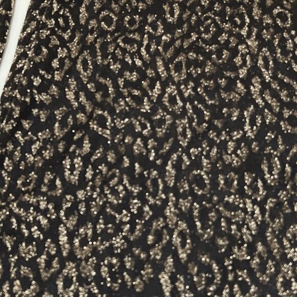 Travelers By Chico’s Sheer Robe Duster Boho Black Gold Metallic Sz 3 XL - Picture 6 of 12